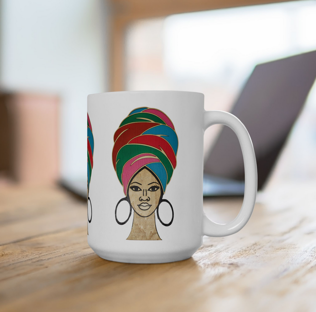 Ceramic Mug - Colorful Headwrap Design