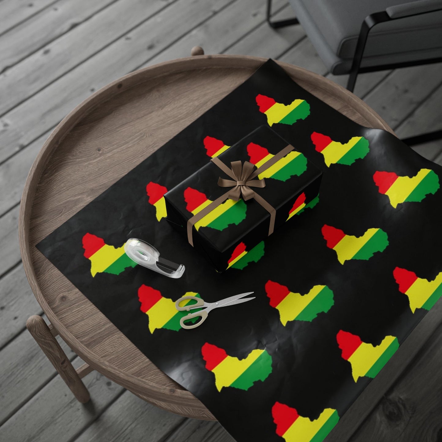 Cultural Pride Wrapping Paper - Vibrant African Map Print