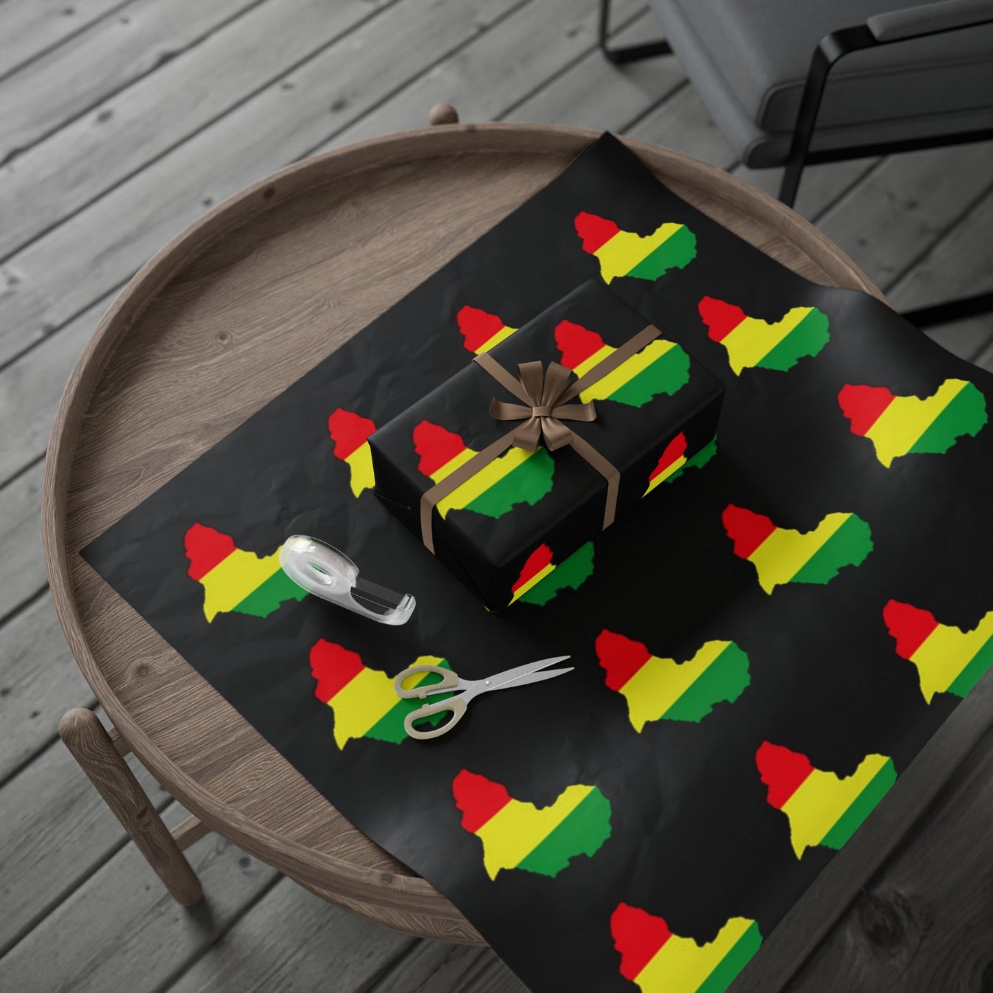 Cultural Pride Wrapping Paper - Vibrant African Map Print